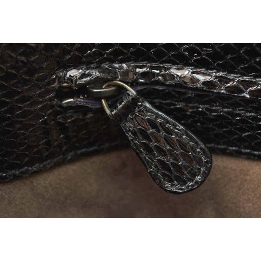 Bottega Veneta Handbag Leather Python Purple Black - image 8